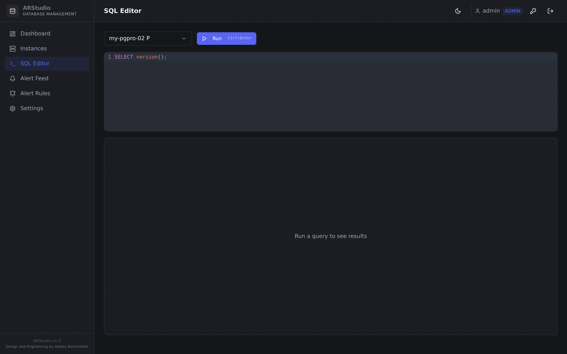 ARStudio — SQL editor